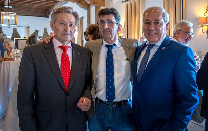 José Luis Pardo, Francisco Javier González Barcala y el alcalde de Monforte, José Tomé Roca.