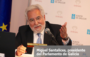 Miguel Santalices, presidente del Parlamento gallego