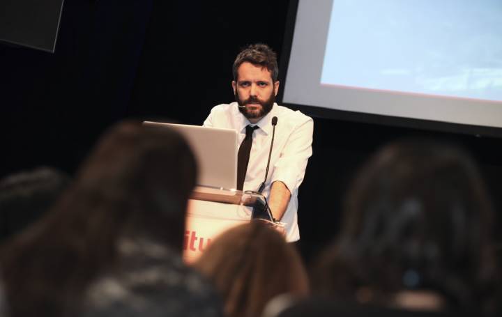 Juan Castro en la presentación del Centro de Protonterapia de QuirónSalud en enero de 2020.