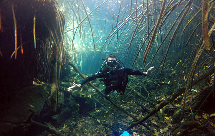 Una de las pasiones de Juan Castro: el buceo.