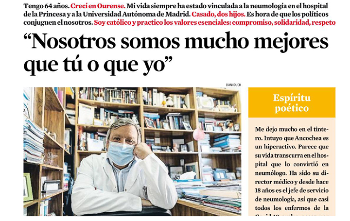 Julio Ancochea, entrevistado en 'La Vanguardia'