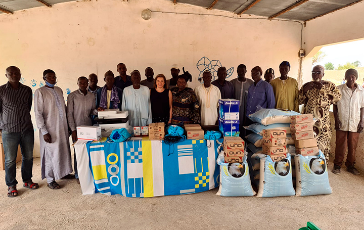 Mónica Moro en la aldea senegalesa de Louly