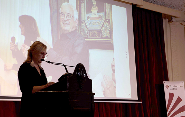 Pilar Falcón, presidenta del Club de Periodistas Gallegos en Madrid