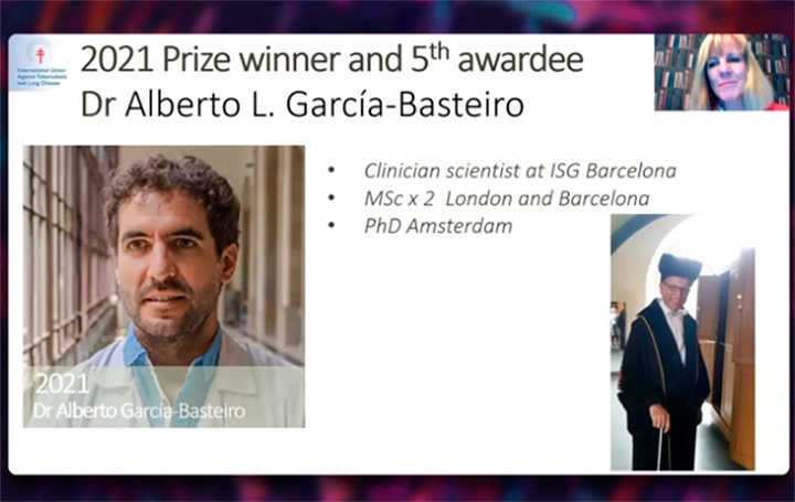 Anuncio del premio concedido a Alberto García Basteiro