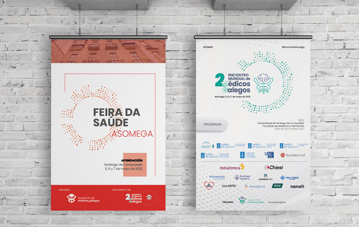 Carteles II Encontro Mundial de Médicos Galegos y Feira da Saúde