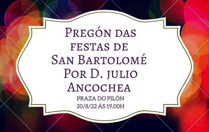 Cartel anunciador del pregón de Julio Ancochea