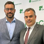 Brendan Capell, director general de GenesisCare España, y Felipe Couñago, en la presentación de este como director clínico de Madrid y director de investigación a nivel nacional.