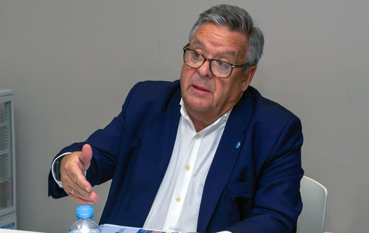 Julio Ancochea durante la Junta Directiva