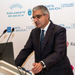 Xosé R. Bustelo durante su intervención en el II Encontro Mundial de Médicos Galegos.