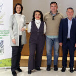 Ana Fernández Marcos, de AECC; Raquel Fernández Margina, de NoFumadores; Joan B. Soriano, de Asomega; Andrés Zamorano, responsable del CNPT; y Francisco Cabrera, del Colegio de Dentistas de Canarias.