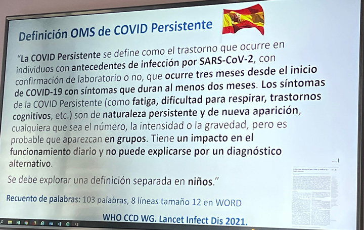 Definición de Covid persistente.