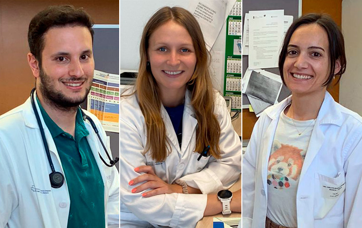 Brais Miguel García, Sonia Muinelo y Carlota Bugallo, promotores del proyecto que se desarrollará en Castro Riberas de Lea.