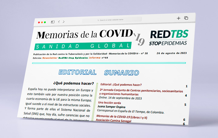 Portada de la última newsletter de Red TBS - Stop Epidemias