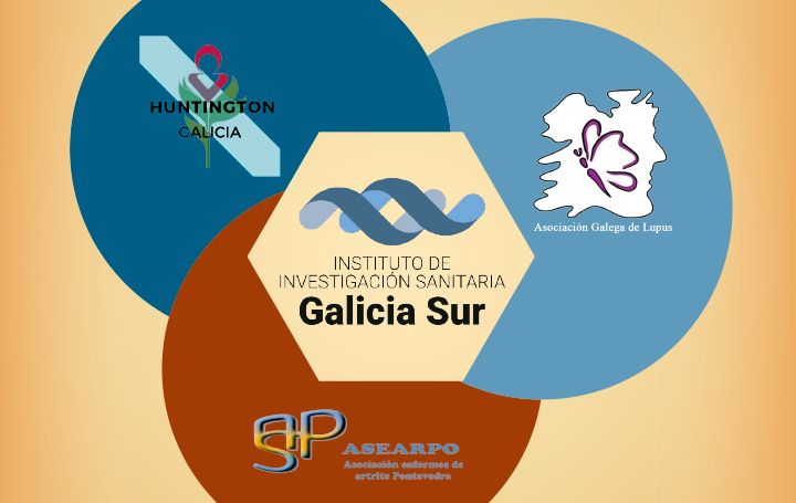 Logos del Instituto de Investigación Sanitaria y las asociaciones con las que acaba de firmar un acuerdo de colaboración