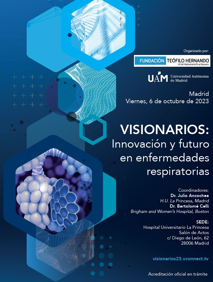 Portada del programa del evento Visionarios: Innovación y futuro en enfermedades respiratorias