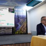 Julio Ancochea durante su intervención en el Centro Gallego de Madrid.