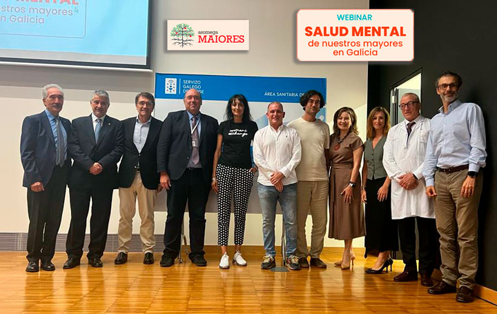 Ponentes y organizadores de la reunión sobre salud mental de los mayores.