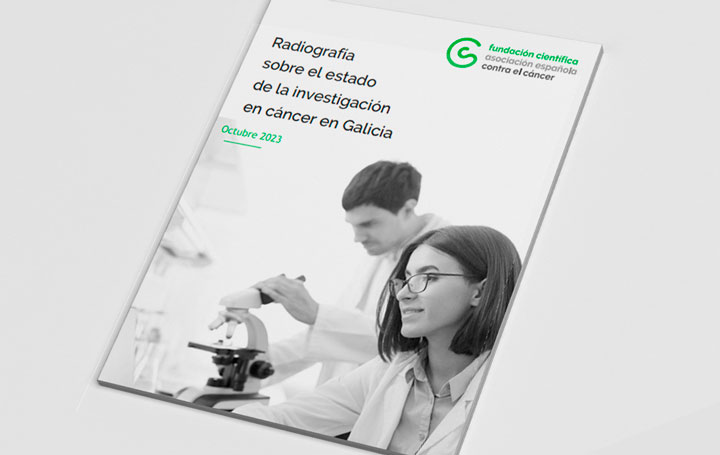 Portada del estudio sobre la situación de la investigación del cáncer en Galicia