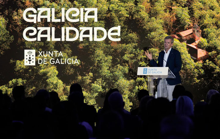 Alfonso Rueda no acto de Galicia Calidade en Madrid.