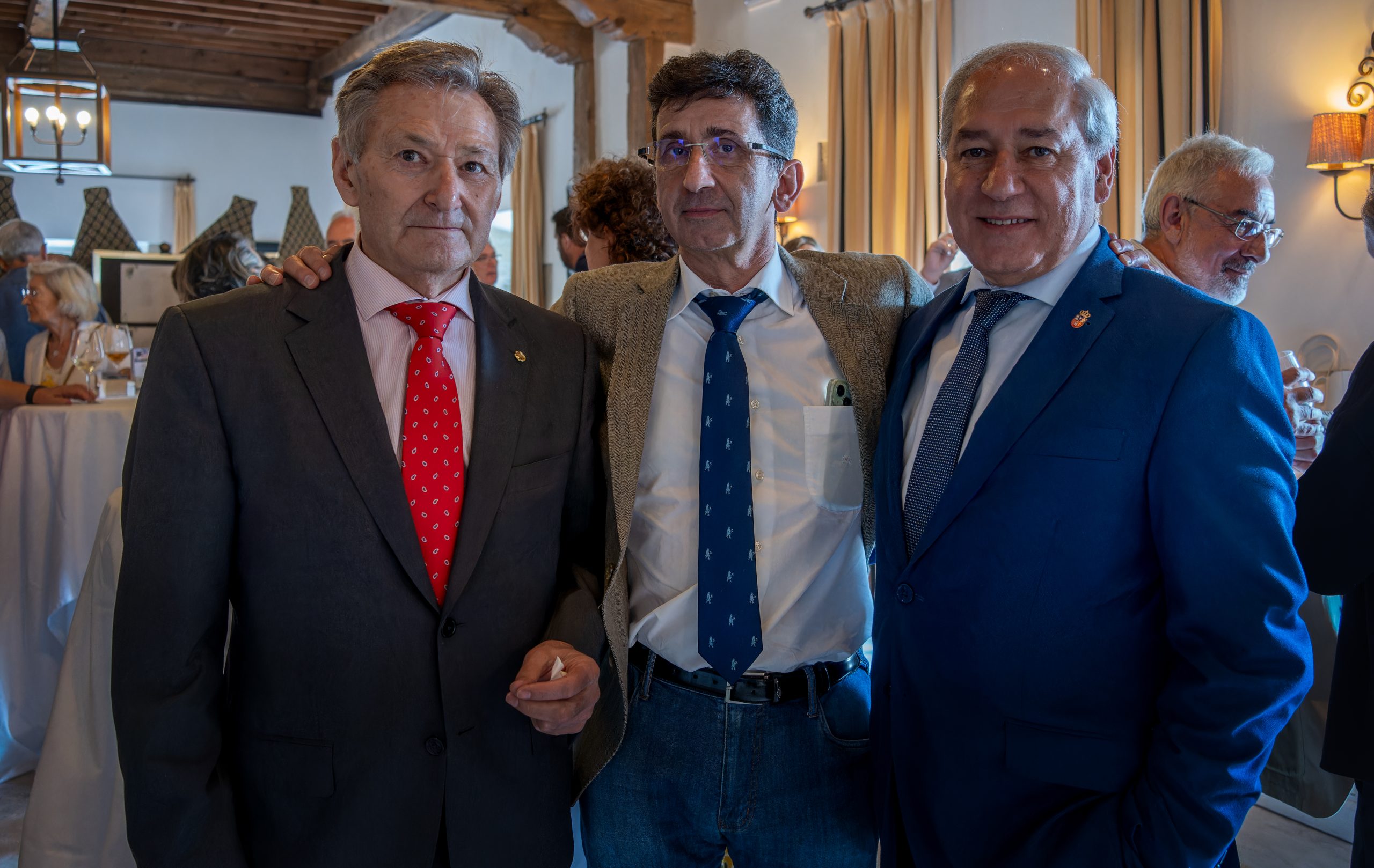 José Luis Pardo, Francisco Javier González Barcala y el alcalde de Monforte, José Tomé Roca.