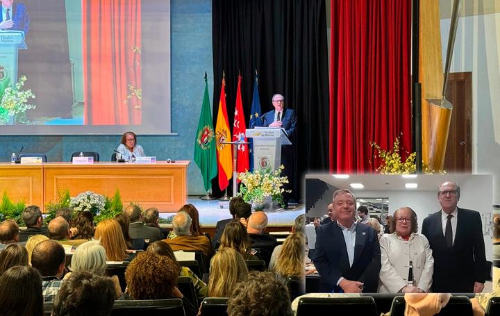 Conferencia inaugural a cargo de Ángel Gabilondo. A la derecha: Julio Ancochea, presidente de Asomega; Carmen Sellán, presidenta del Comité Organizador del Congreso; y Ángel Gabilondo, Defensor del Pueblo.