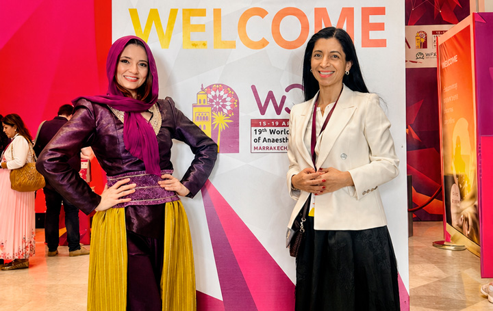 Marina Varela en el congreso de Marraquech.