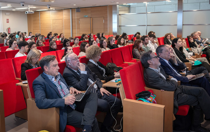 El salón de actos de la OMC, lleno en esta 12ª Jornada de Actualización de la Red TBS - Stop Epidemias.