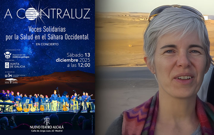 Silvia Arias Careaga en los campamentos de refugiados saharauis.