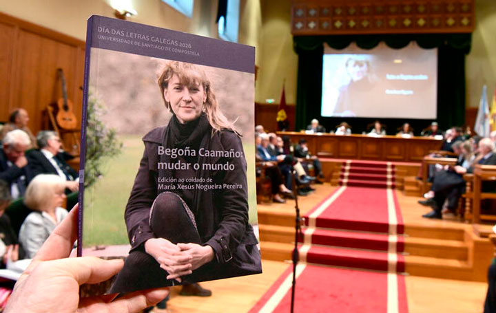 Acto de homenaje a Begoña Caamaño. Foto: Santi Alvite, USC.