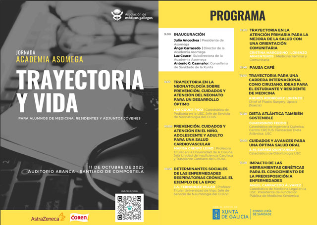 Programa de la jornada "Trayectoria y vida"